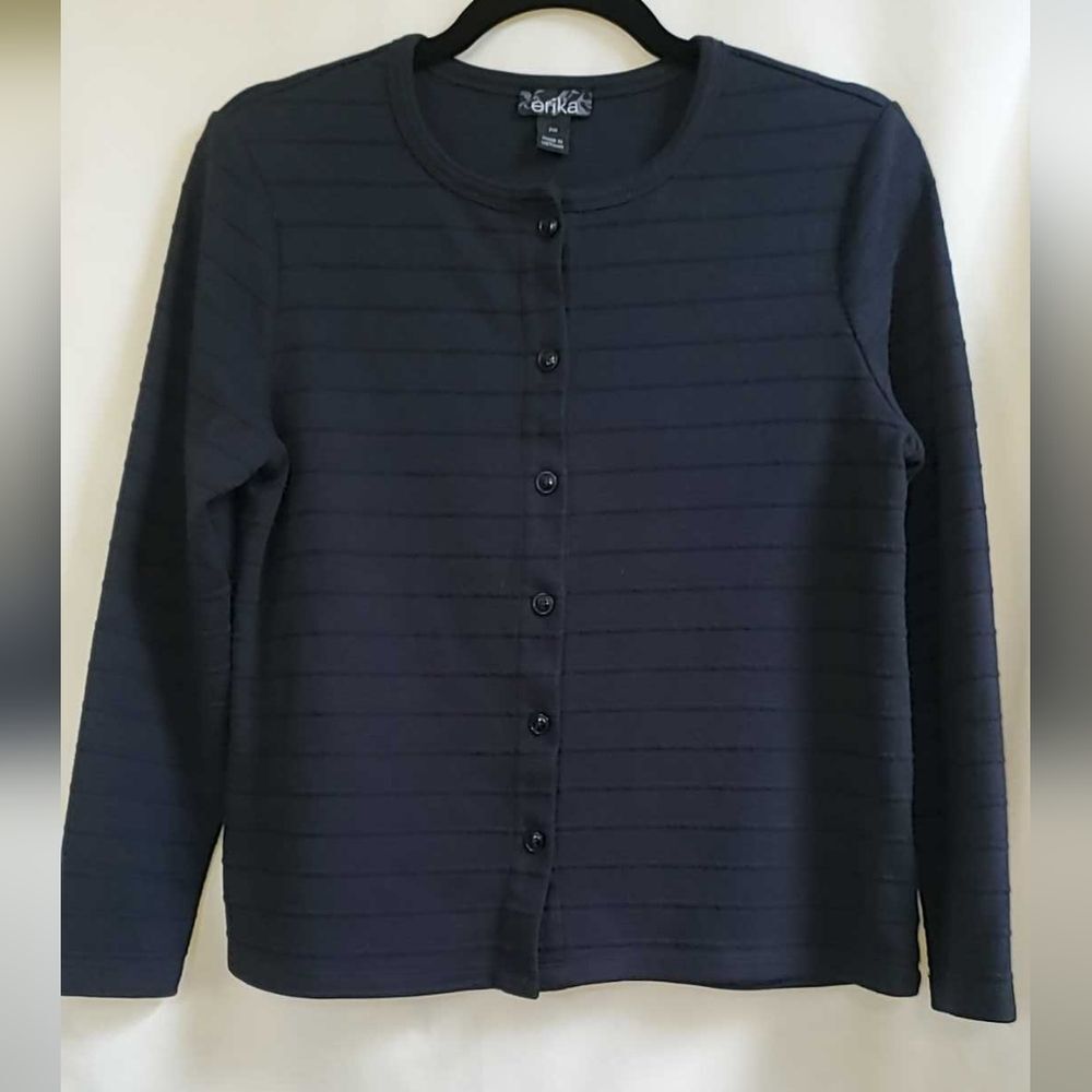 Erika Black Button-Up Cardigan